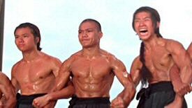 Lo Mang (center) in Shaolin Temple (1976)