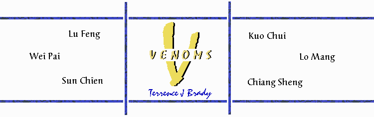 VENOMS by Terrence J Brady