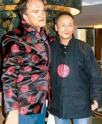 Quentin Tarantino and Gordon Liu